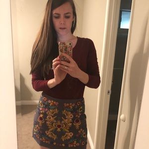 Umgee Embroidered Skirt